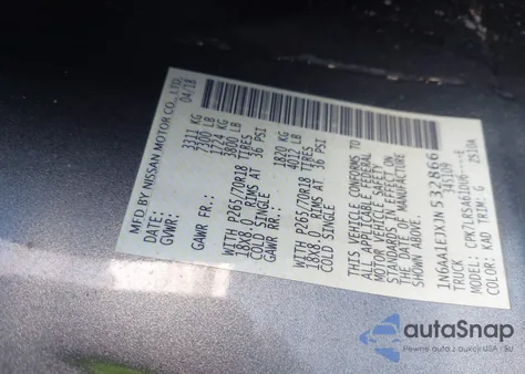 2018 Nissan Titan S из США, поврежденный, VIN 1N6AA1EJXJN532866